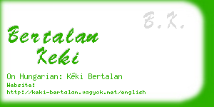 bertalan keki business card